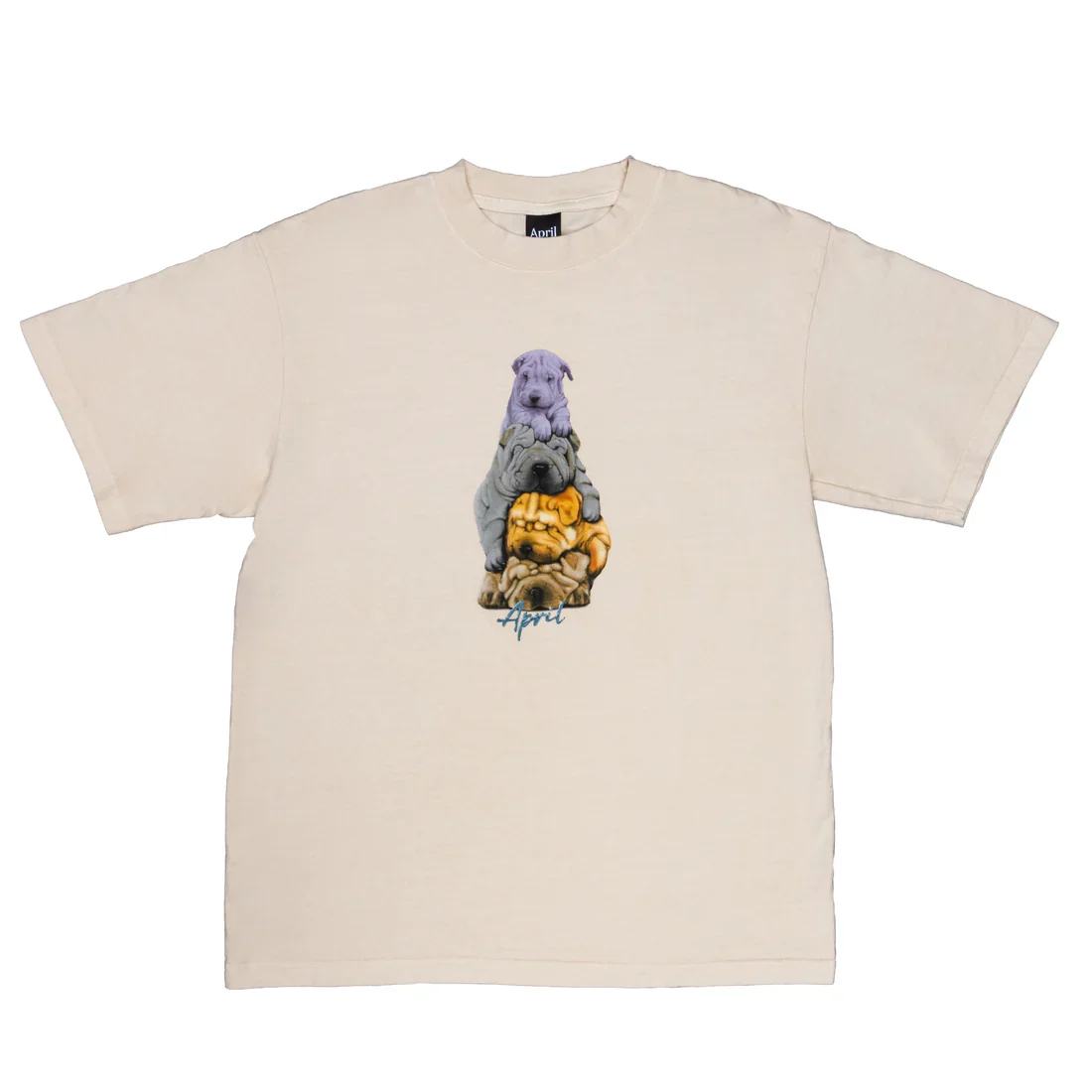 April The Dogs T-Shirt Washed Yellow