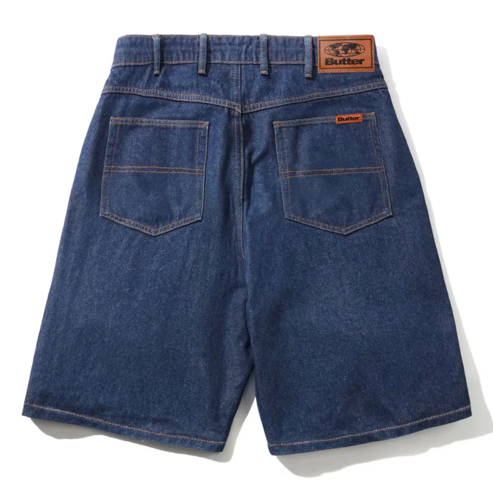 Butter Goods Baggy Denim Dark Indigo Shorts - Image 2