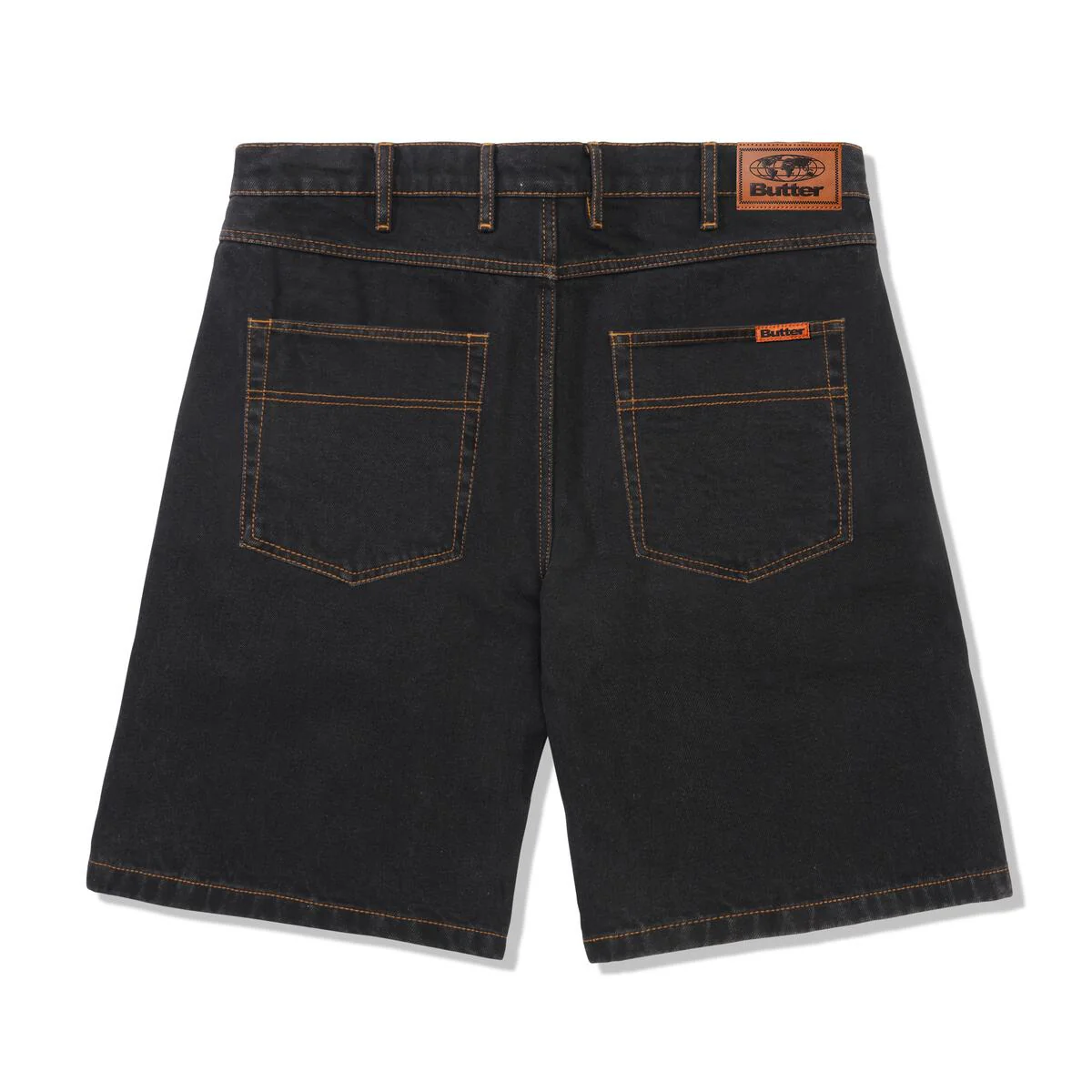 Butter Goods Baggy Denim Shorts Washed Black - Image 2