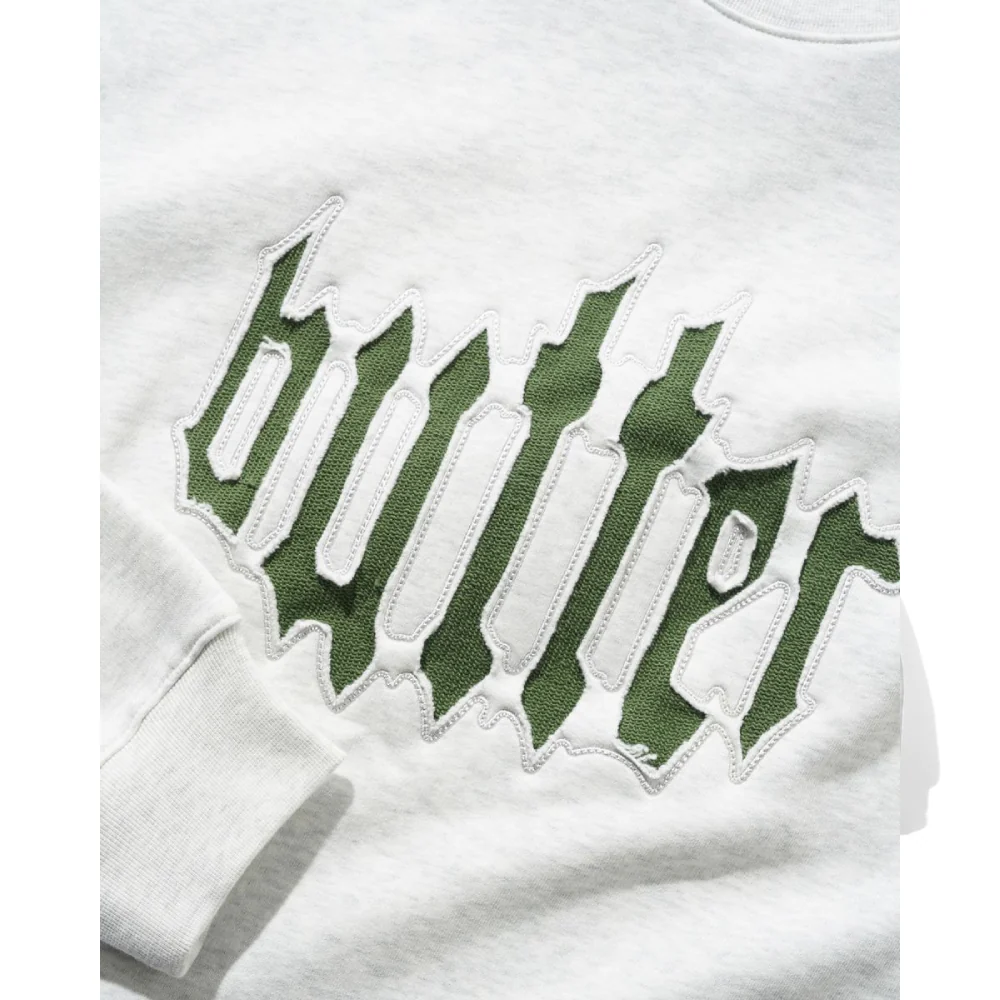 Butter Goods Cut Out Applique Crewneck Ash - Image 2