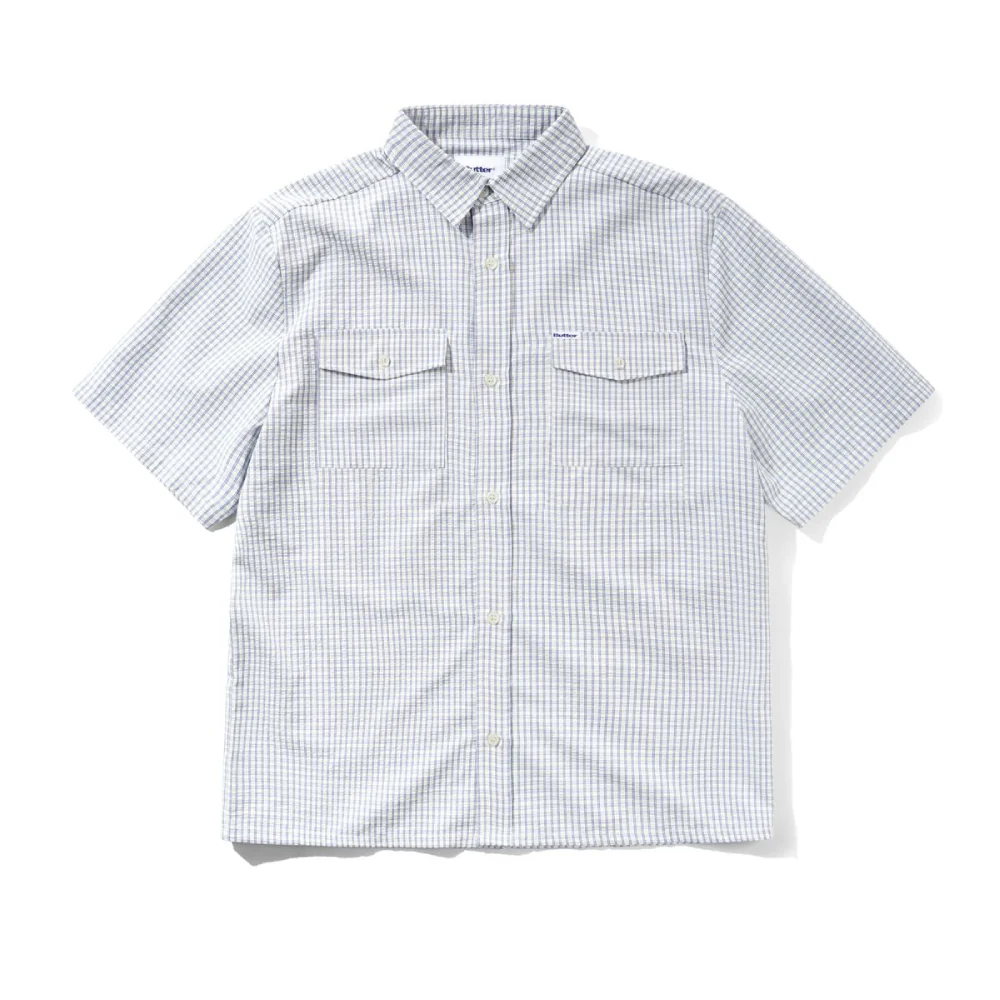 Butter Goods Grid S/S Shirt Blue