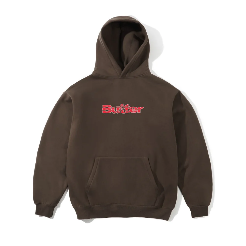 Butter Goods Smashed Logo Pullover Hood Brown