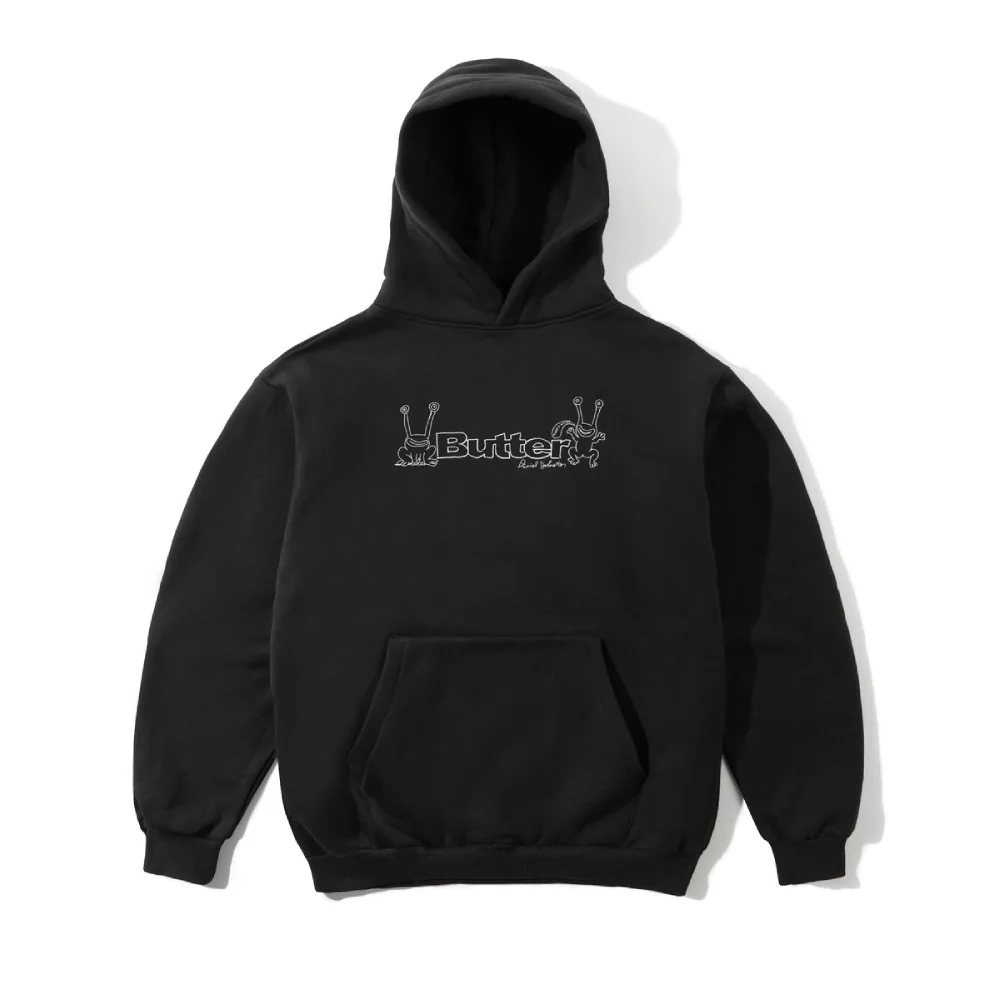 Butter Goods x Daniel Johnston Frog Logo Pullover Hood Black