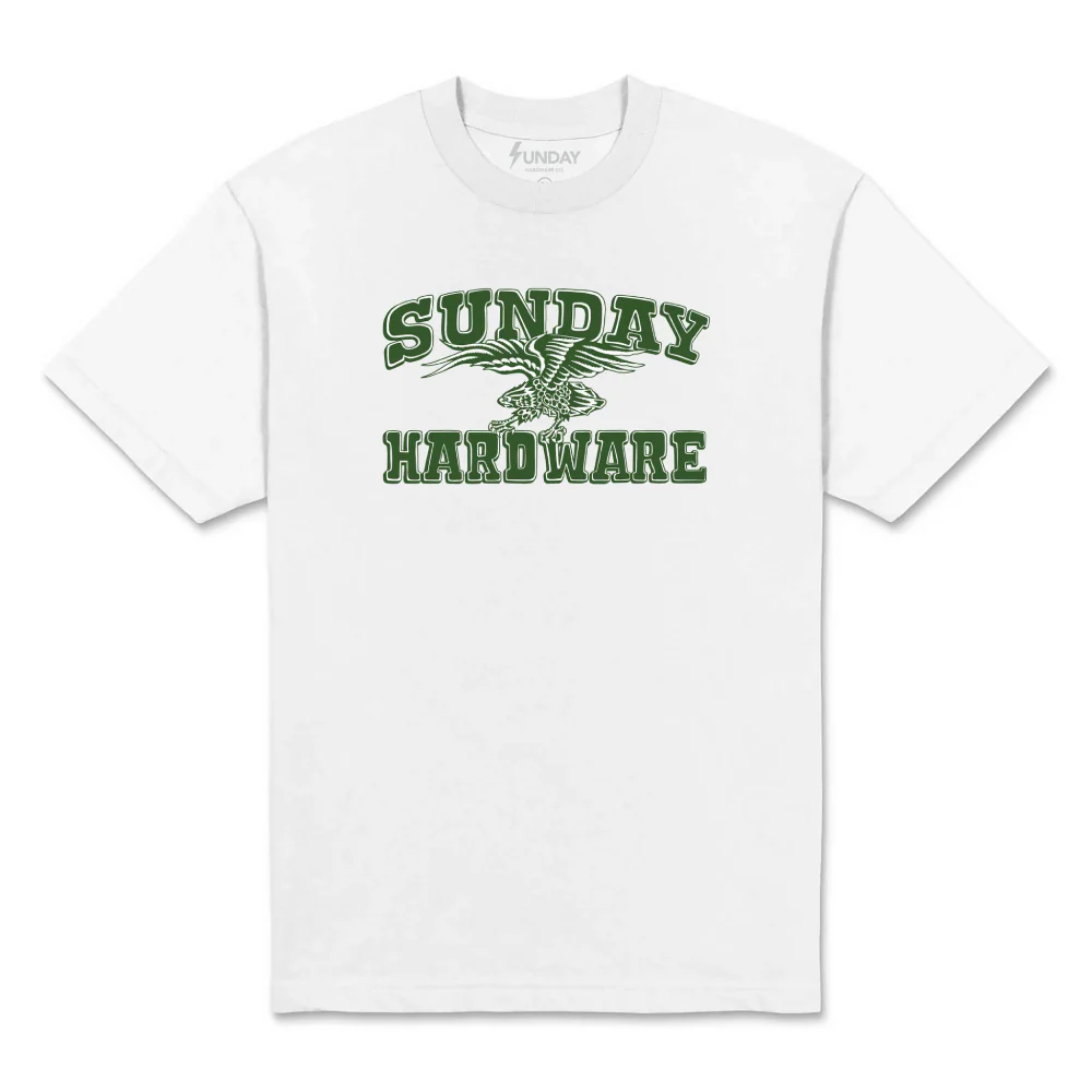 College Eagle T-Shirt Forest/White