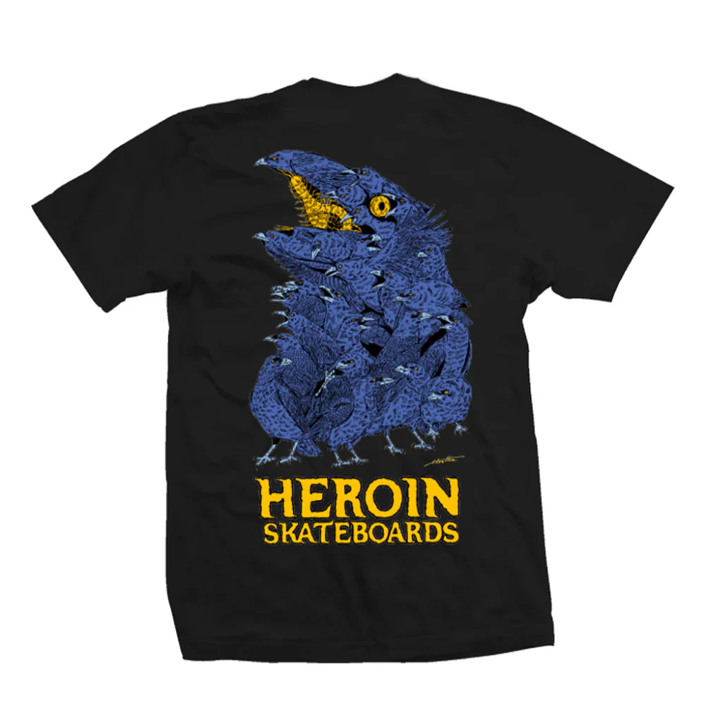 Heroin Crow T-Shirt Black - Image 2
