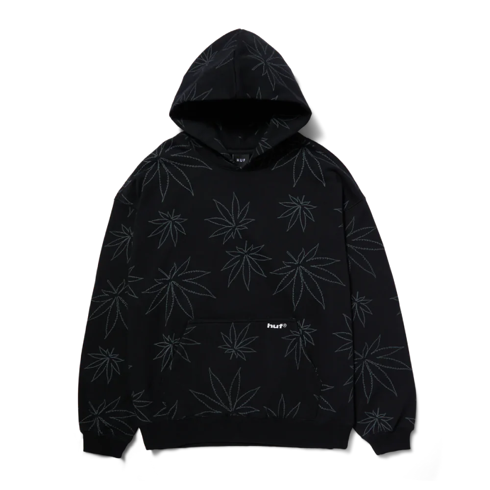 HUF Plantlife Fleece Hoodie Black