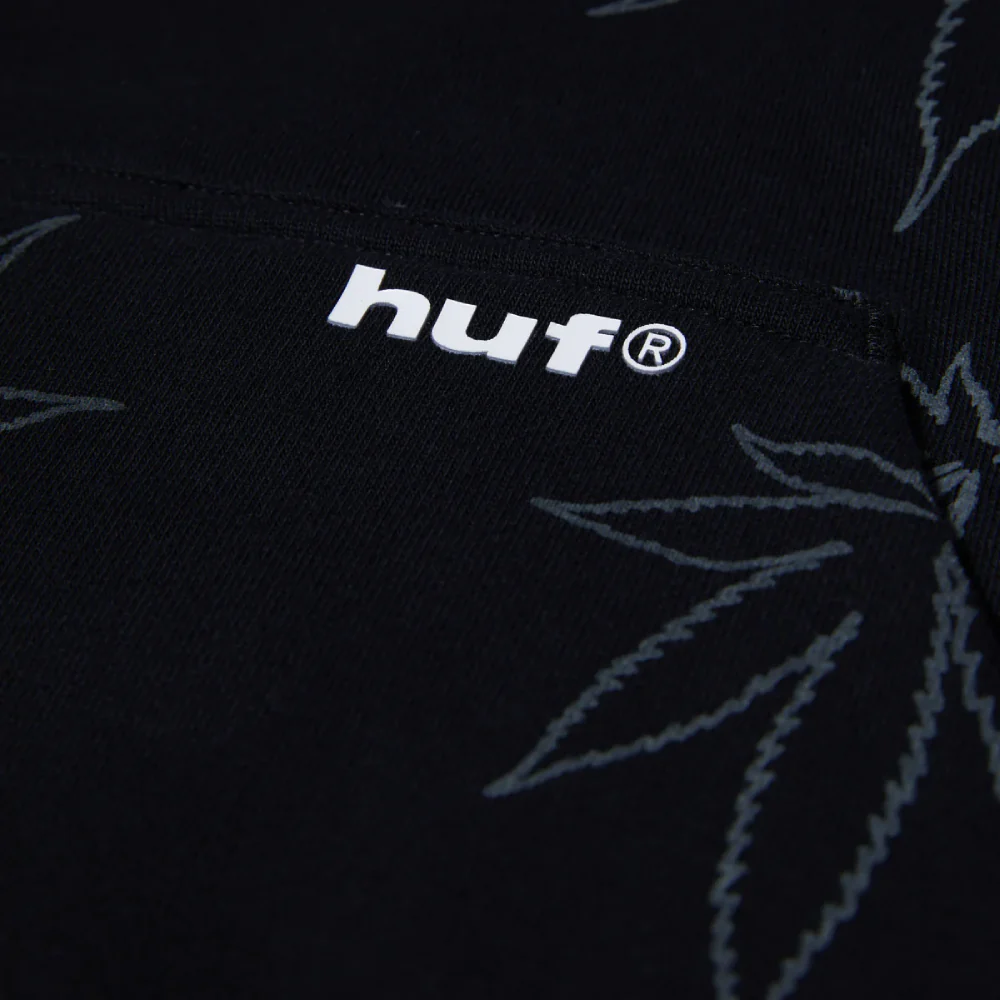 HUF Plantlife Fleece Hoodie Black - Image 2