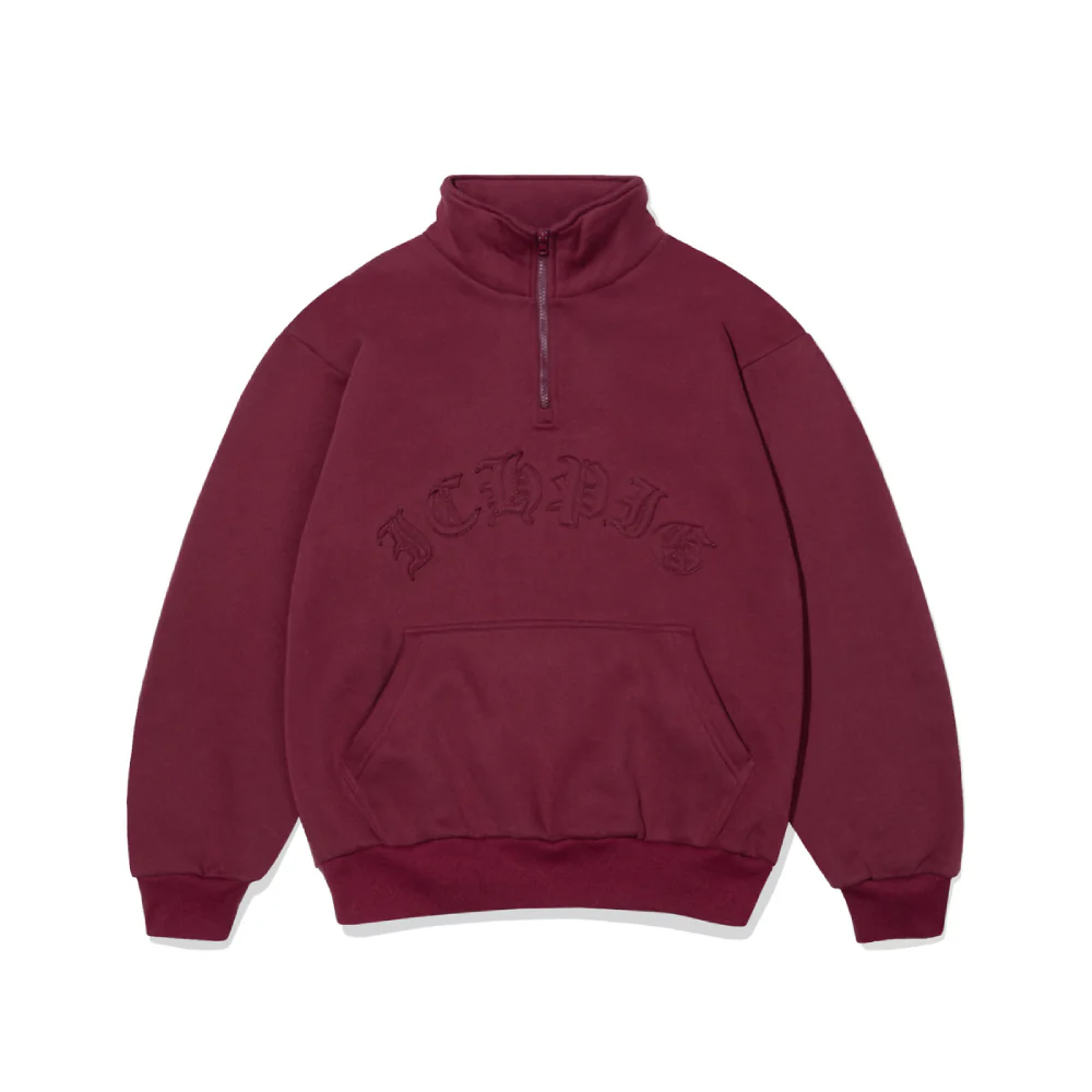 Ichpig Landmark 1/4 Zip Dark Maroon