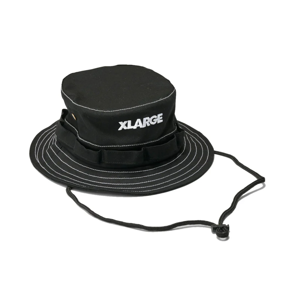 XLarge Italic Boonie Hat Black/White