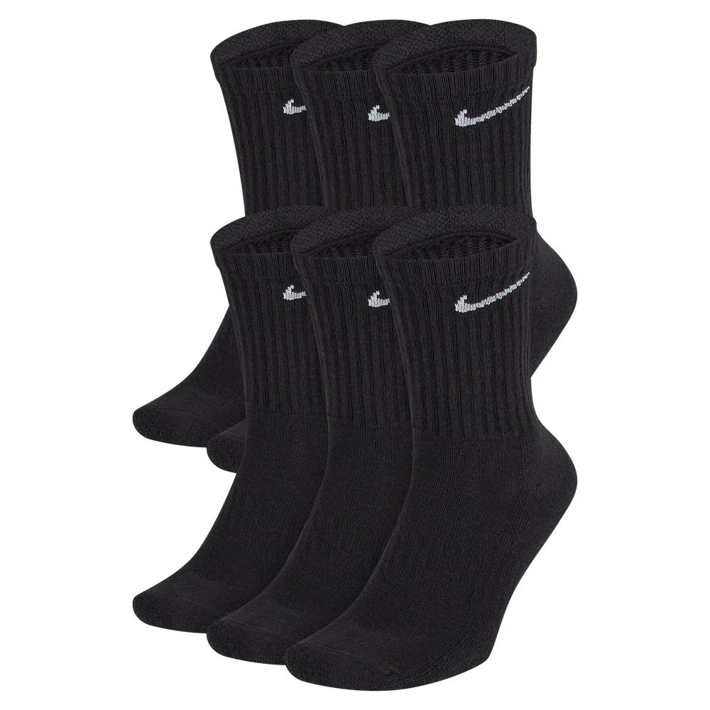 Nike Everyday Cushioned Crew Black Sock 6 Pack - Image 2