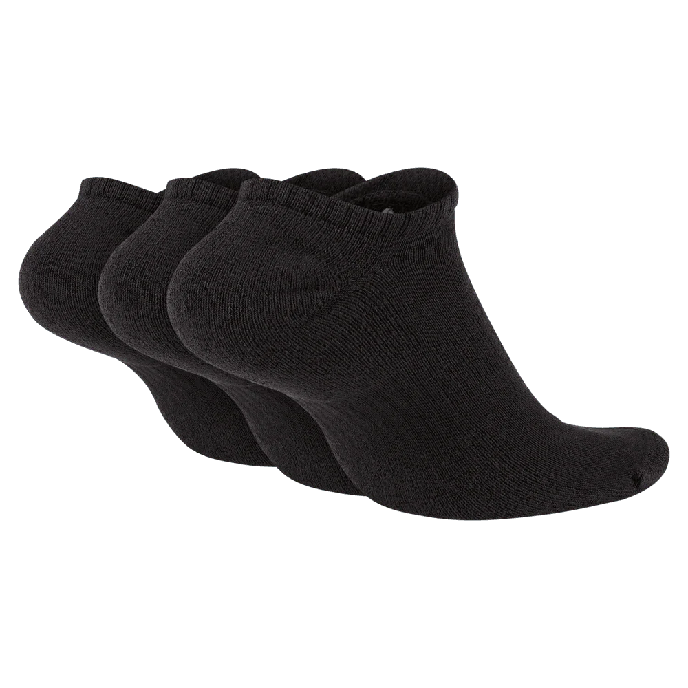 Nike Everyday Cushioned Training No-Show Socks (3 Pairs) Black - Image 2