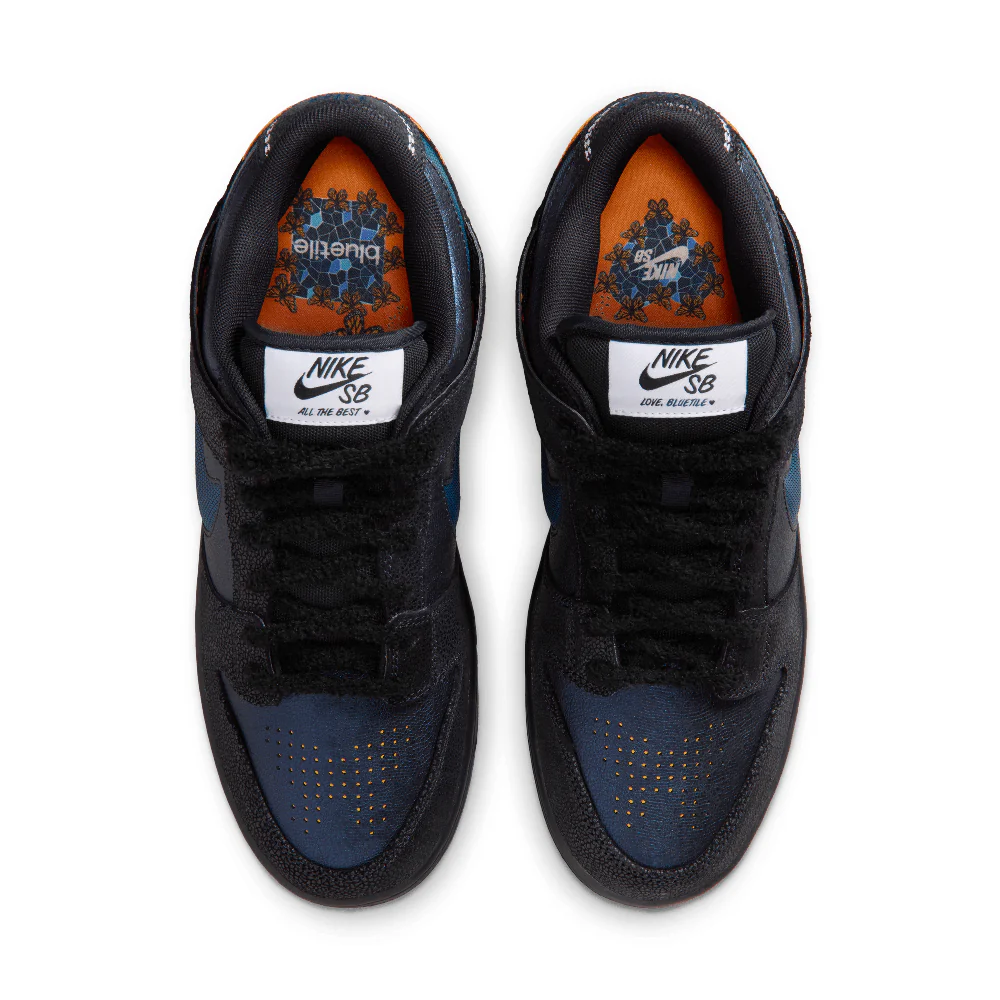 Nike SB Dunk Low Pro x Bluetile Black / Marina / White / Campfire Orange` - Image 5