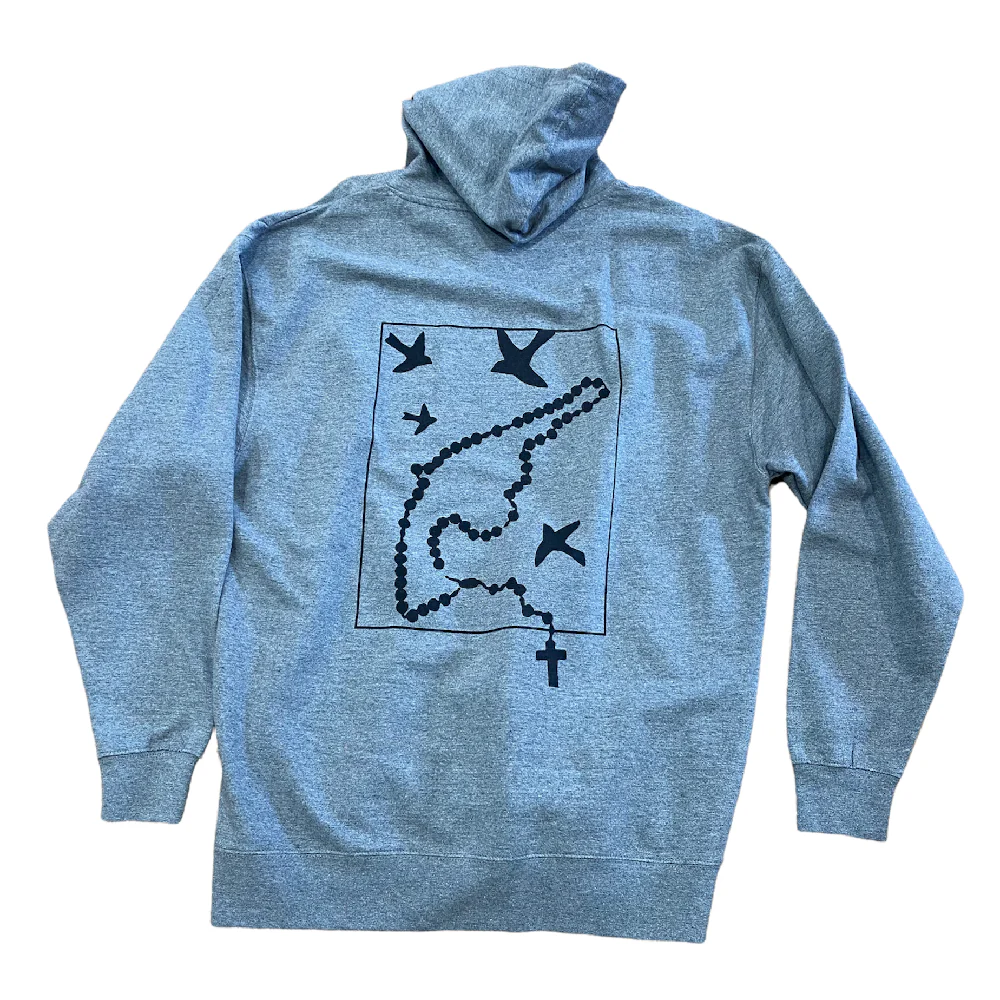 Poets St Patrick's Hoodie Dark Heather - Image 2