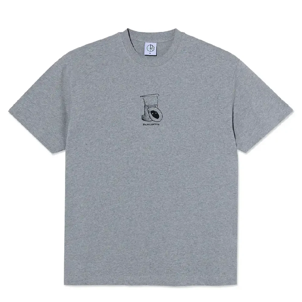Polar Skate Co Toilet T-Shirt Heather Grey