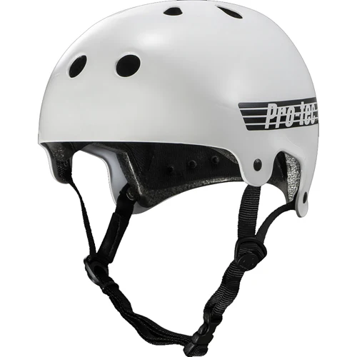 Protec Old School Certified Helmet Gloss White - Image 2
