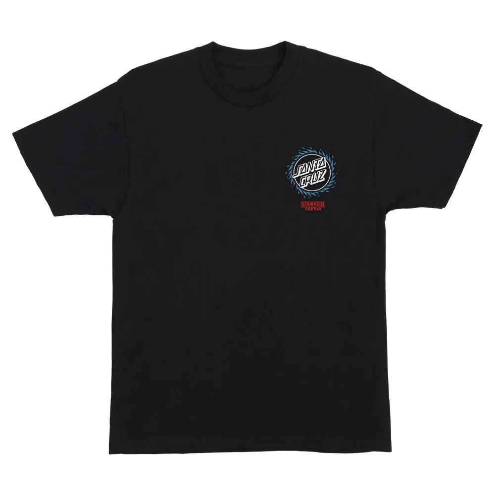 Santa Cruz X Stranger Things Hellfire Pit T-Shirt Black