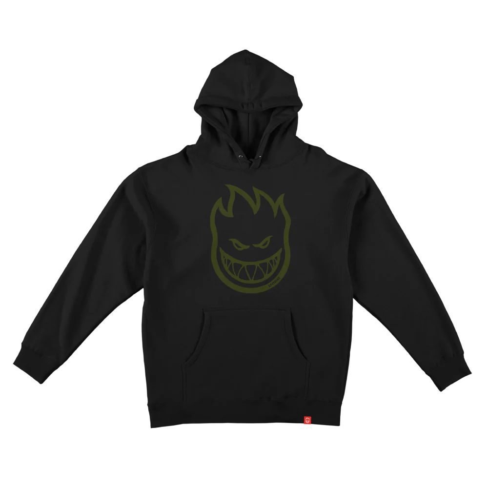 Spitfire Bighead Hoodie Black/Olive