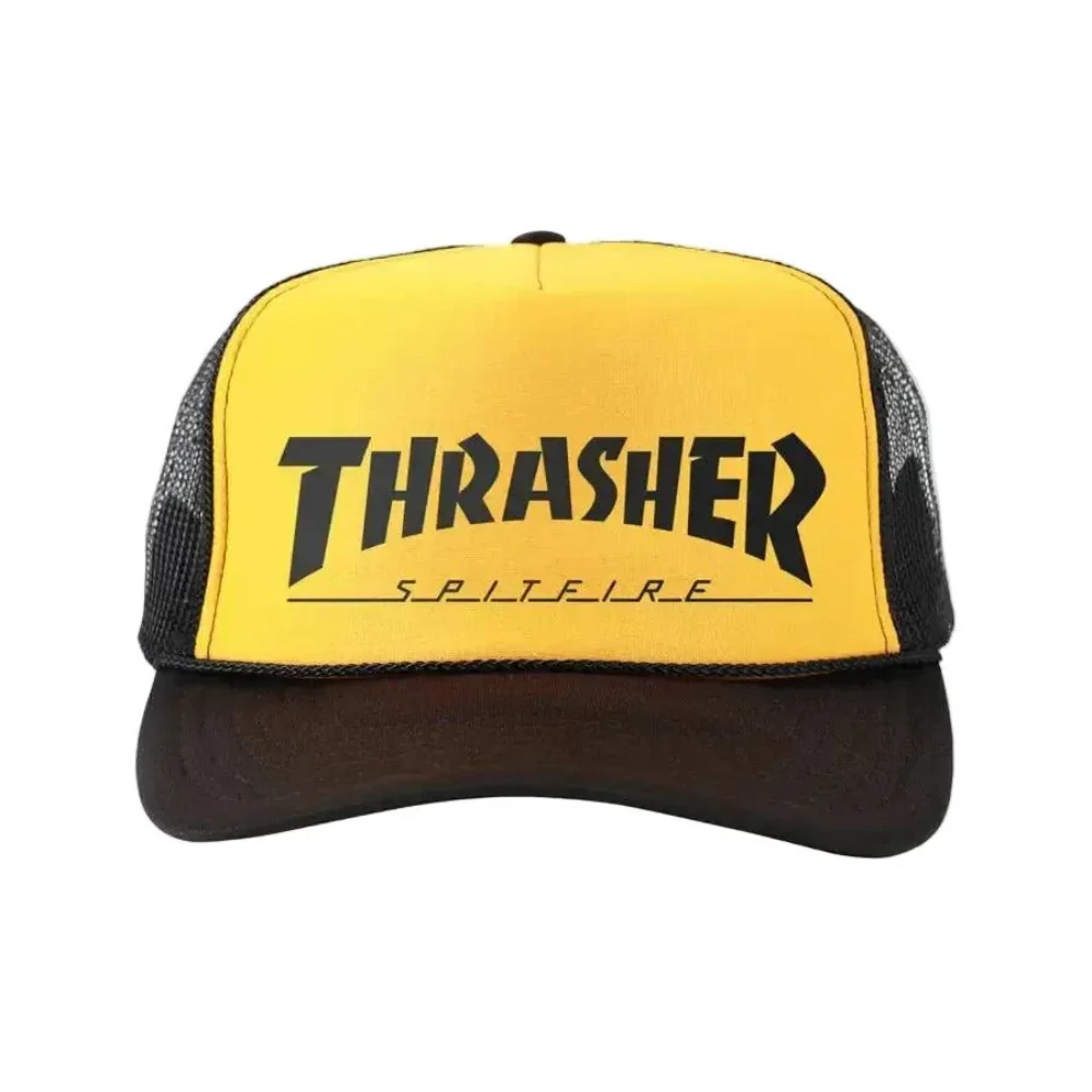 Thrasher X Spitfire Trucker Hat Black/Gold