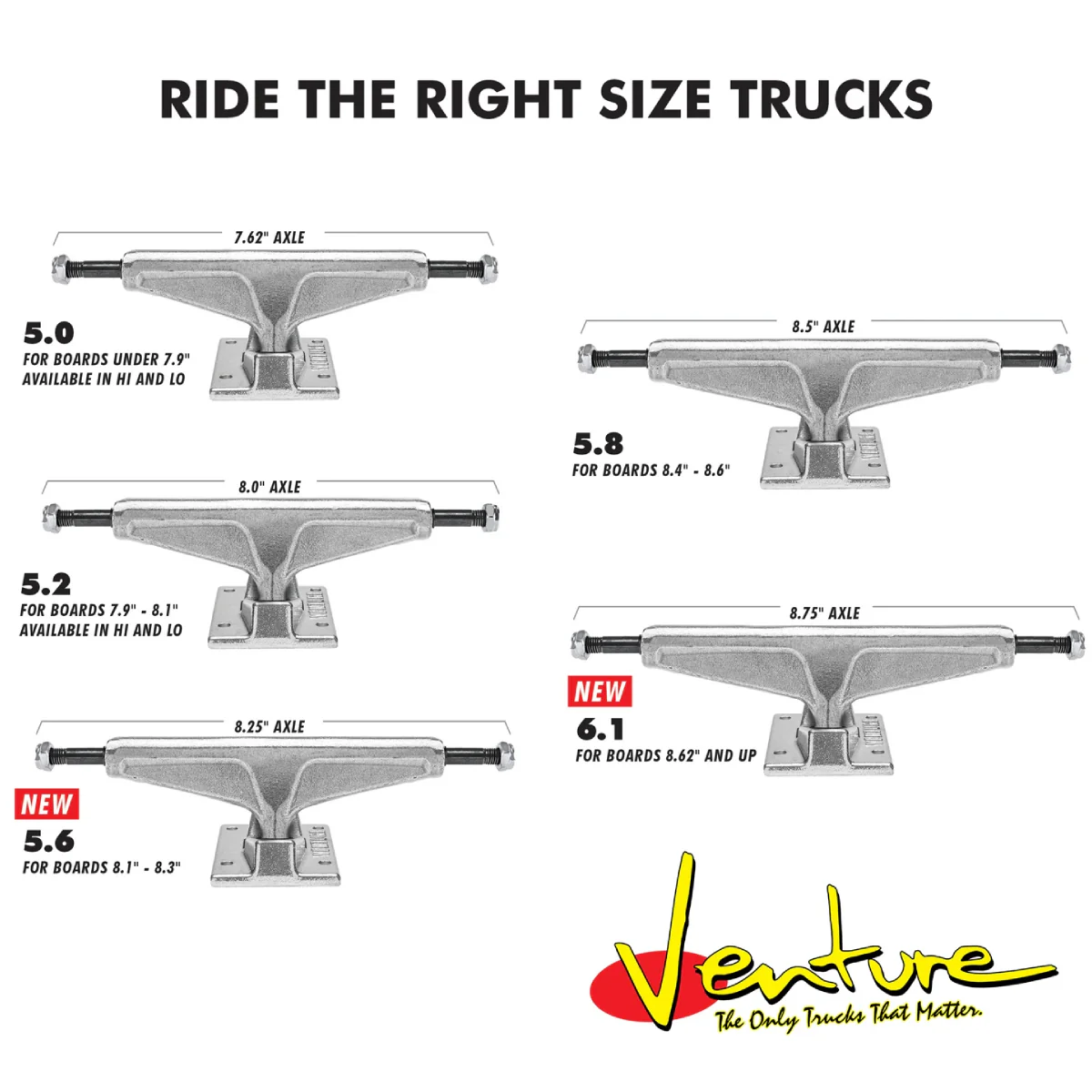 Venture Hi V-Hollow Polished Trucks 5.6 - Image 2